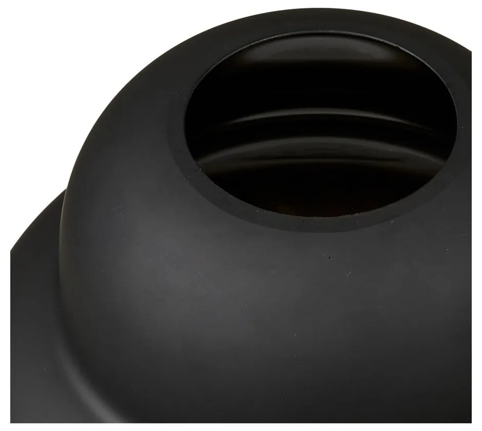 Fekete üveg váza (magasság 20 cm) Vera – House Nordic
