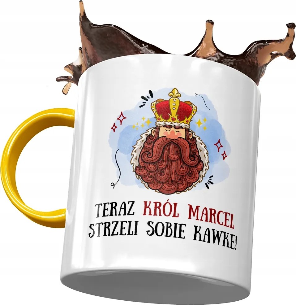 Sárga bögre Marcel Barát Kolléga Ajándék Nyomtatott Fotóval