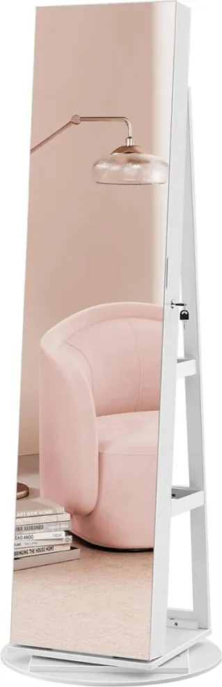 Fali tükör fehér színben, MDF kerettel WT – AZR-E1207