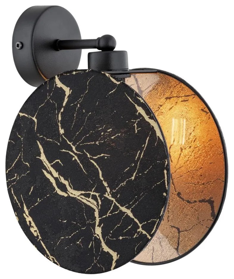 Fali lámpa MOTIF 1xE27/15W/230V fekete/arany