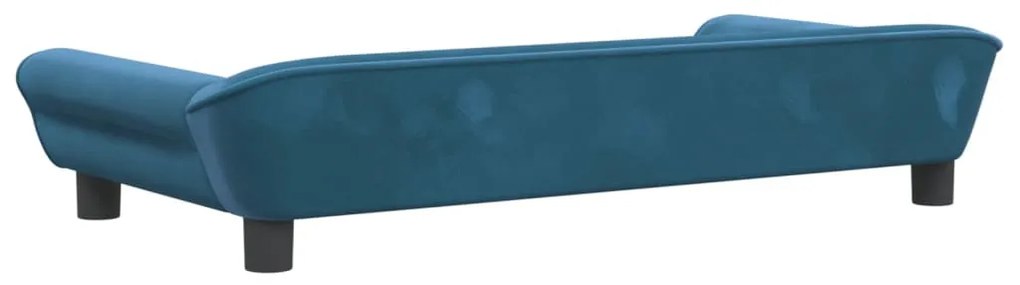 kék bársony gyerekkanapé 100 x 50 x 26 cm