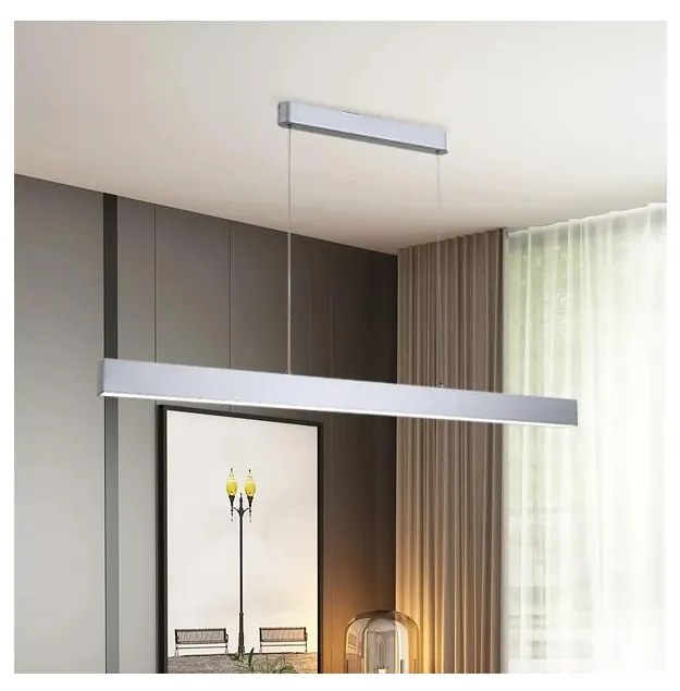 Brilagi-LED Dimmerelhető csillár SLEEKLINE SMART LED/40W/230V Wi-Fi Tuya ezüst+DO