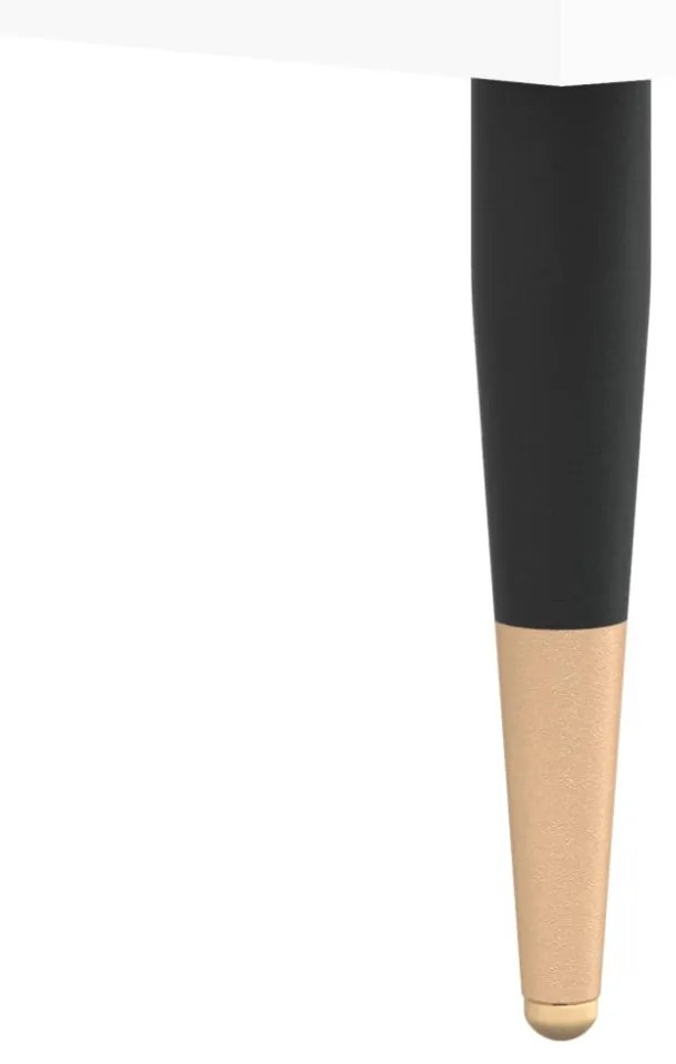 magasfényű fehér szerelt fa hanglemezszekrény 100 x 38 x 48 cm