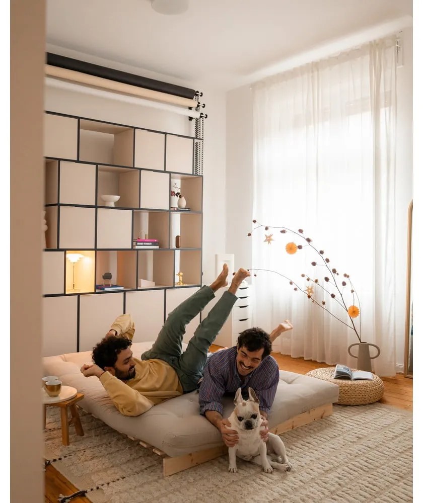 Sötétkék kinyitható kanapé 140 cm Roots – Karup Design