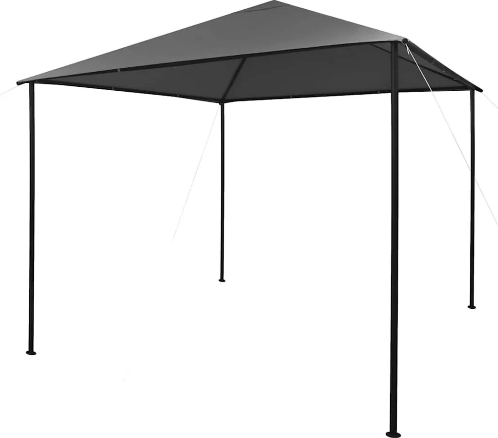 vidaXL antracitszürke szövet és acél pavilon 3 x 3 m 180 g/m²