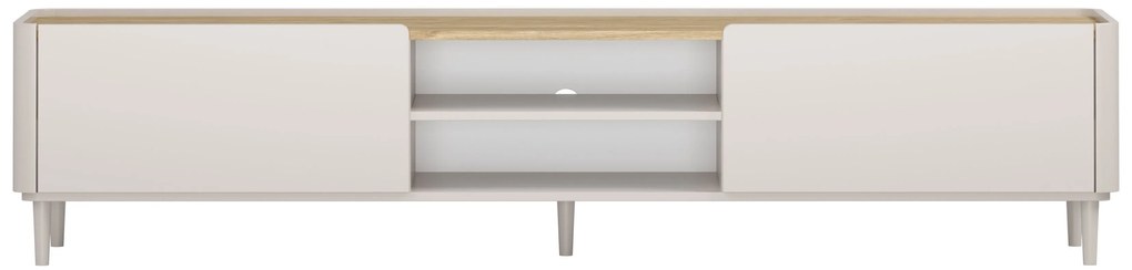 Elivo lábas TV szekrény 220 cm - kasmír / olajozott tölgy