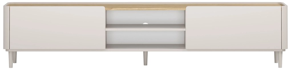 Elivo TV állvány 220 cm fém lábakon - kasmír / olajozott tölgy