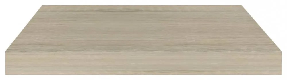 4 db tölgyszínű MDF lebegő fali polc 50 x 23 x 3,8 cm