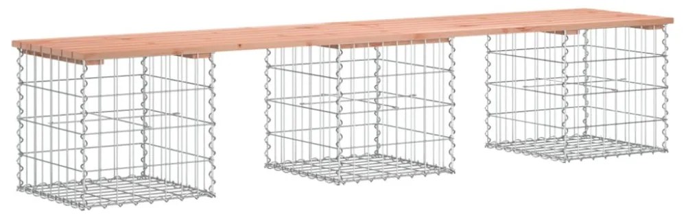 tömör duglászfenyő gabion kerti pad 203x44x42 cm