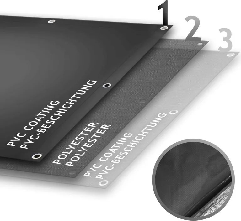 JAGO Ponyva 650 g/m² alumínium háló  2 x 3 m antracit