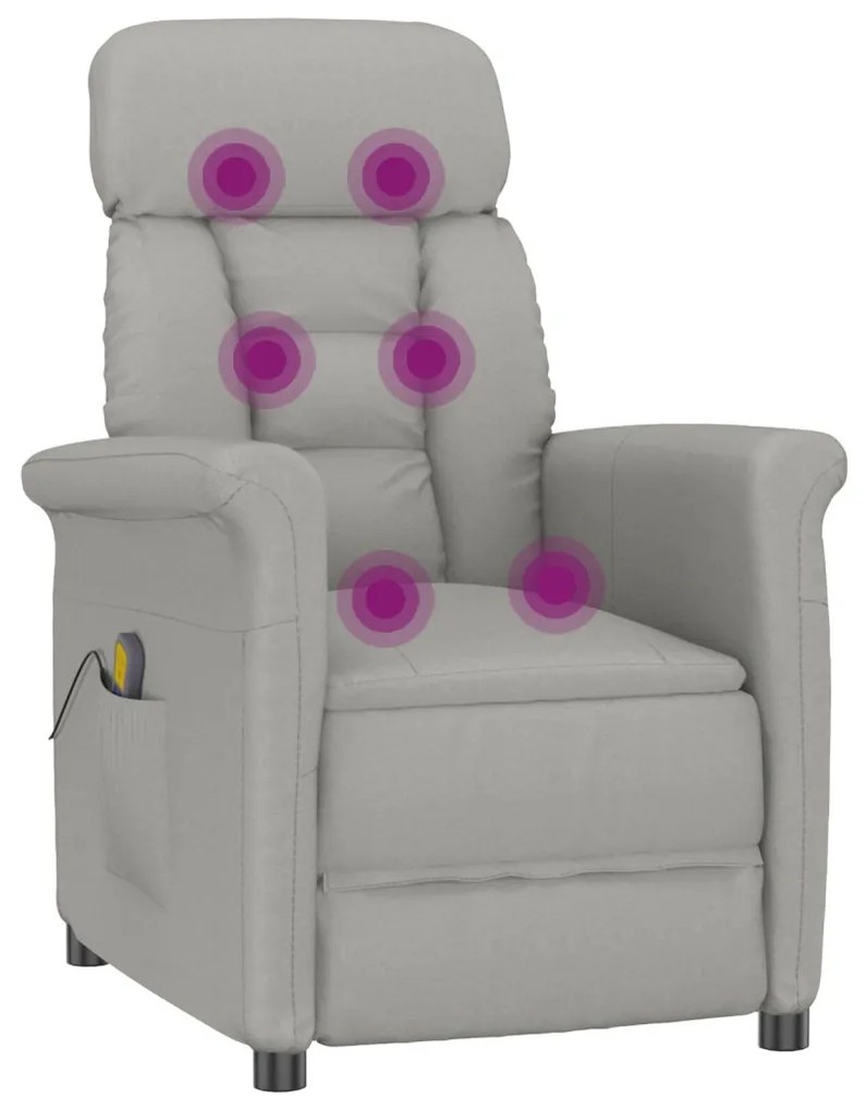 Masszázsszék Világosszürke 70.5 x 96.5 x 95 cm Poliészter