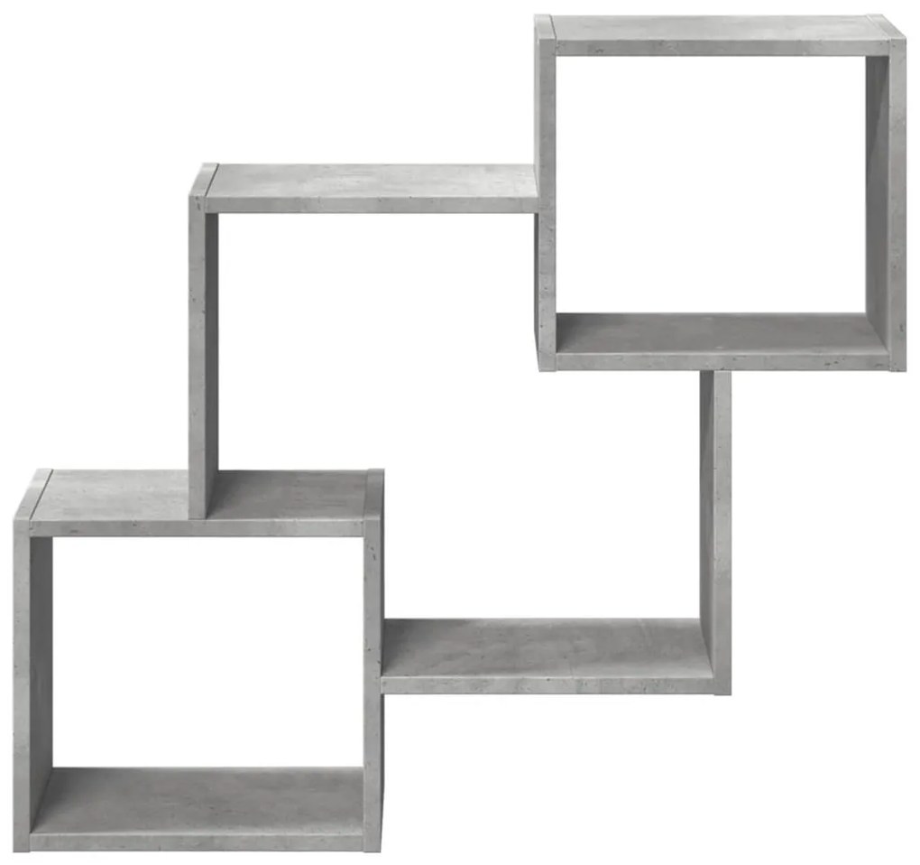 betonszürke szerelt fa faliszekrény 78 x 18 x 71 cm