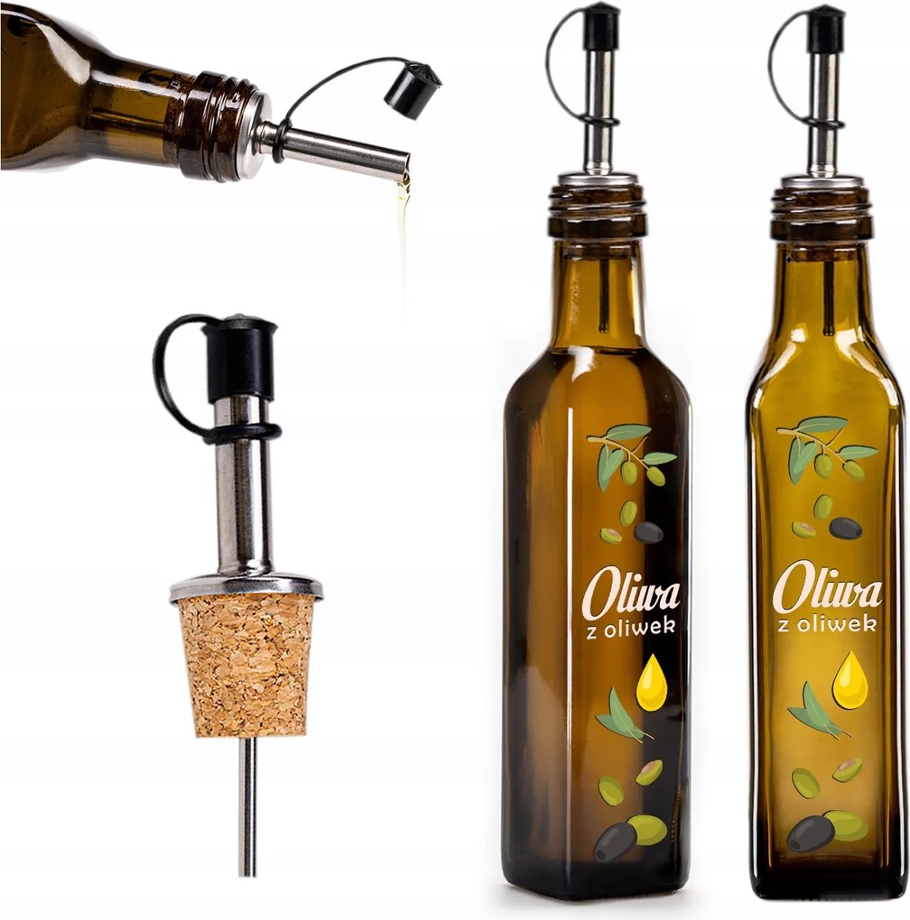 Marasca Sötét Üveg Olajpalack 250 ML 0,25L Adagoló