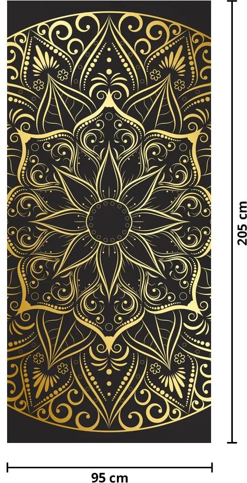 Fotótapéta ajtóra - Arany absztrakció (95x205cm)