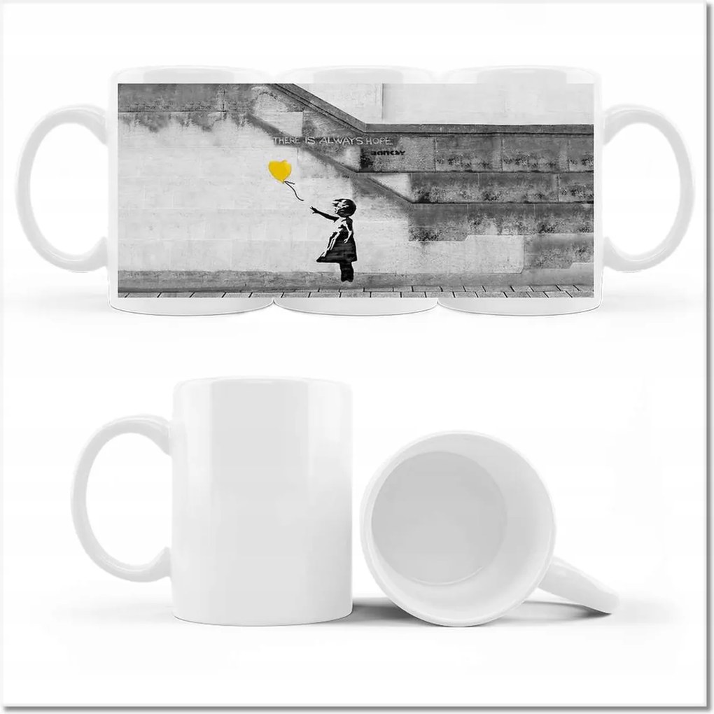 Banksy fényképes bögre Léggömb Lány