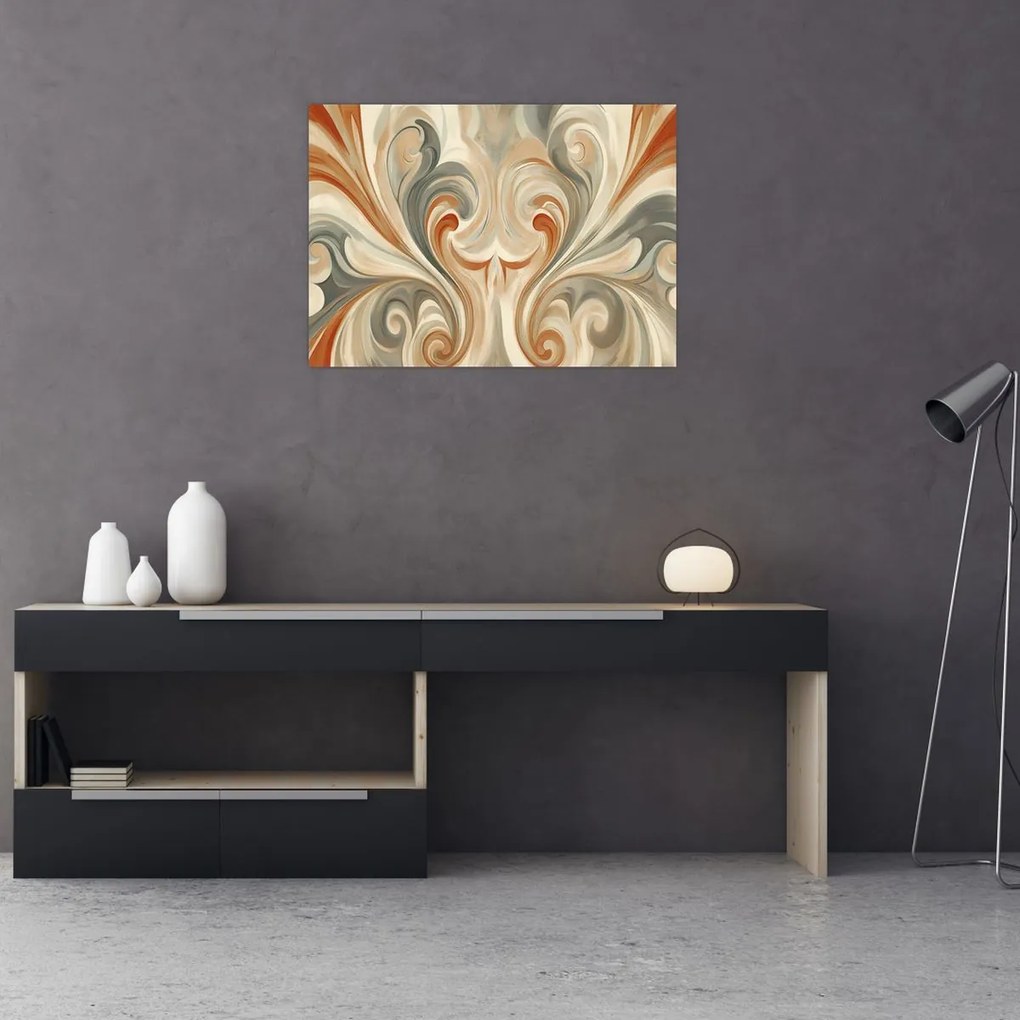 Kép - Örvények földszínekkel (70x50 cm)