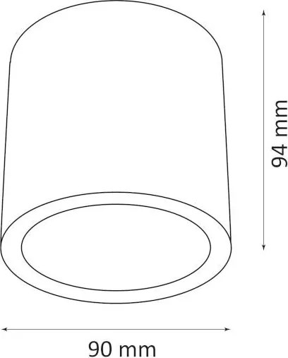POLUX 320056 OHIO Modern Kültéri Mennyezeti Lámpa Fekete GU10 IP54