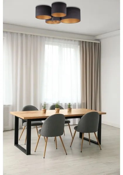 Duolla - Mennyezeti lámpa ROLLER PENTO 5xE27/60W/230V antracit