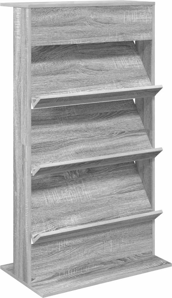 vidaXL Magazin állvány Szürke Sonoma 70 x 41 x 126 cm Faanyag