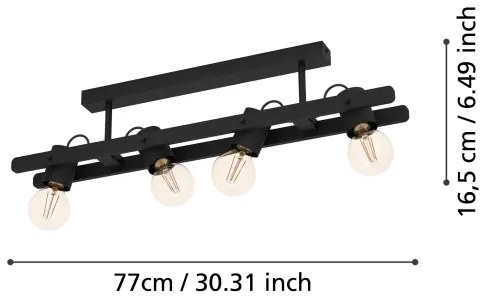 Eglo 43847 - Spotlámpa PLIMSOLL 4xE27/15W/230V