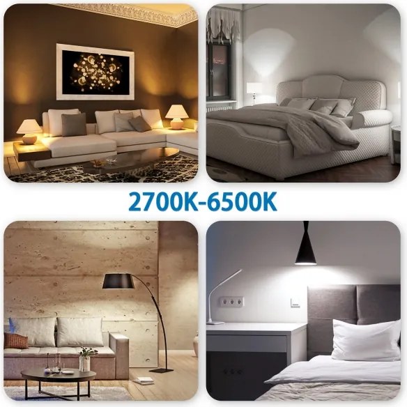 SZETT 6x LED RGBW dimmelhető izzó MESH GU10/6,5W/2300V 2700-6500K - Aigostar