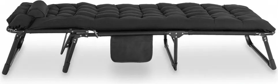 Kerti napozóágy fekete színben – SATURN