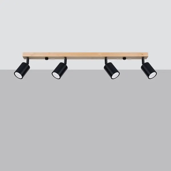 Sollux SL.1294 - Spotlámpa VERDO 4xGU10/10W/230V fekete