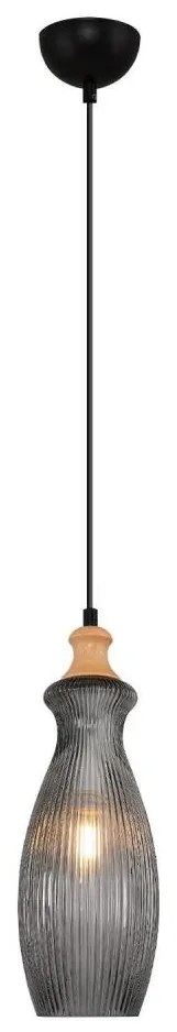 Zsinóros csillár BOTTLE 1xE14/4W/230V füstszínű