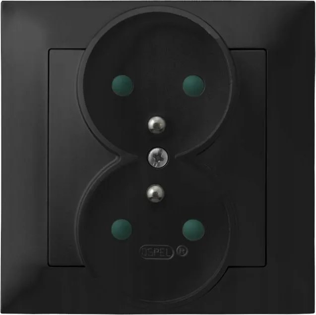 Ospel Impression fekete dupla aljzat (+0) GP-2YZP/33 rekeszekkel