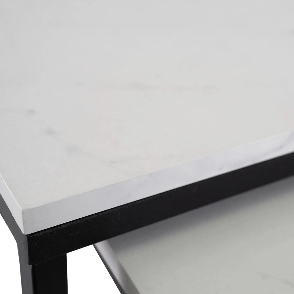 Dohányzóasztal fehér márvány szett ORI