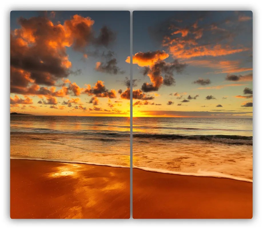 Üveg vágódeszka Sunset Beach 60x52 cm