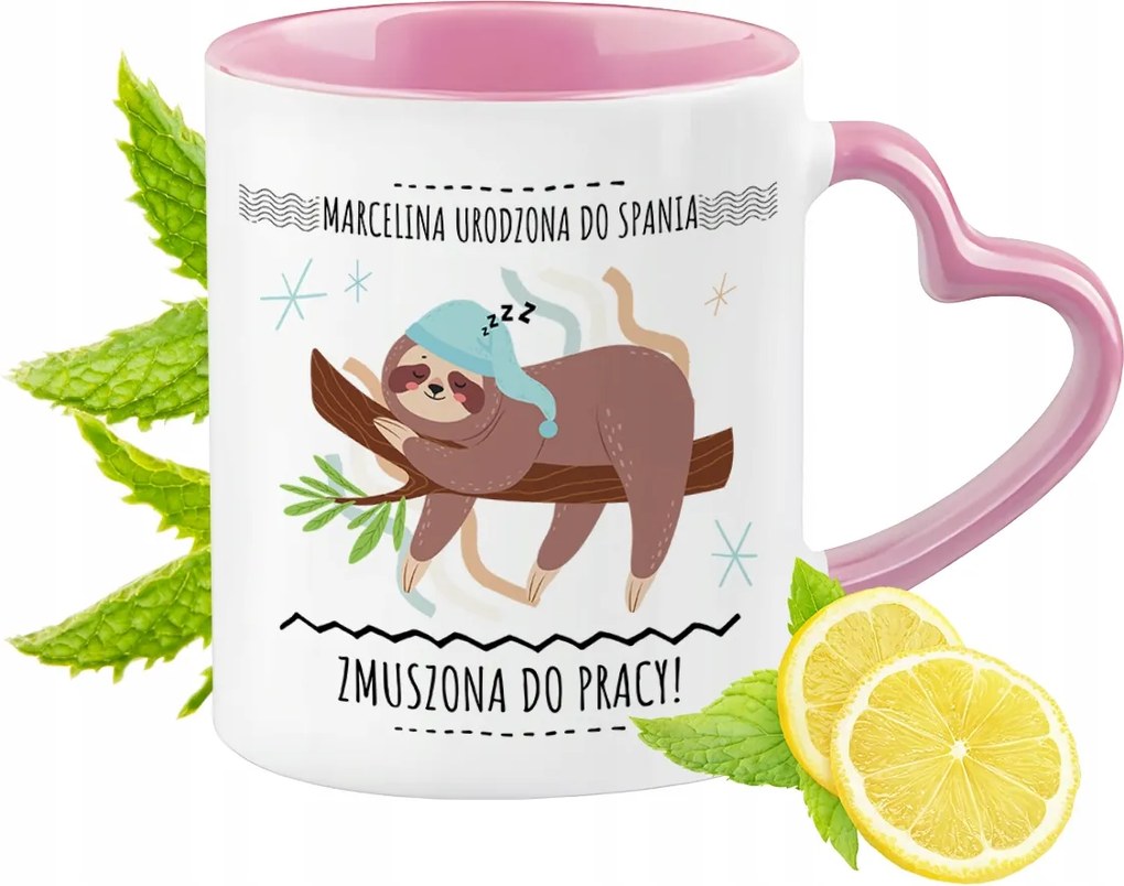 Marcelina Bögre Rózsaszín Szív Alakú Füllel Kávé Ajándék