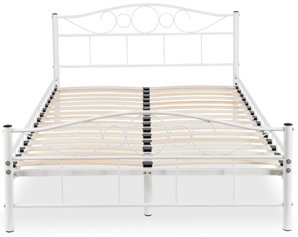 Fehér fém ágykeret. 120x200 cm GRIFFIN