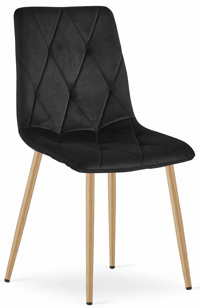 Fekete bársonyos étkezőszék LIBRA