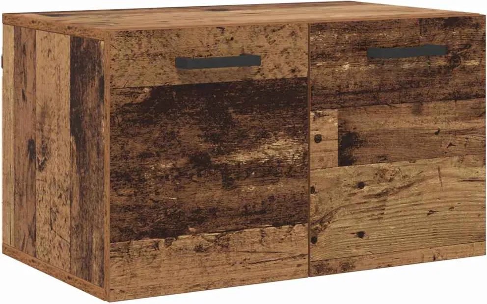vidaXL Fali szekrény Öreg fa 60 x 36,5 x 35 cm Faanyag