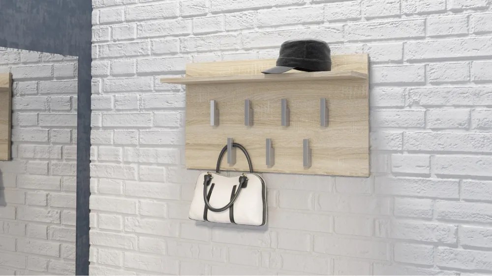 Odell 2F modern fogas, 70x40x20 cm, sonoma