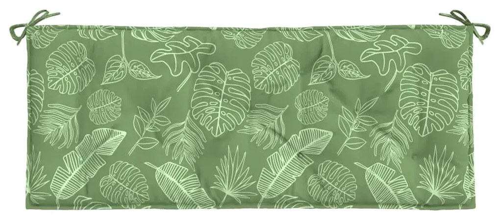 2 db levélmintás szövet kerti padpárna 120 x 50 x 7 cm