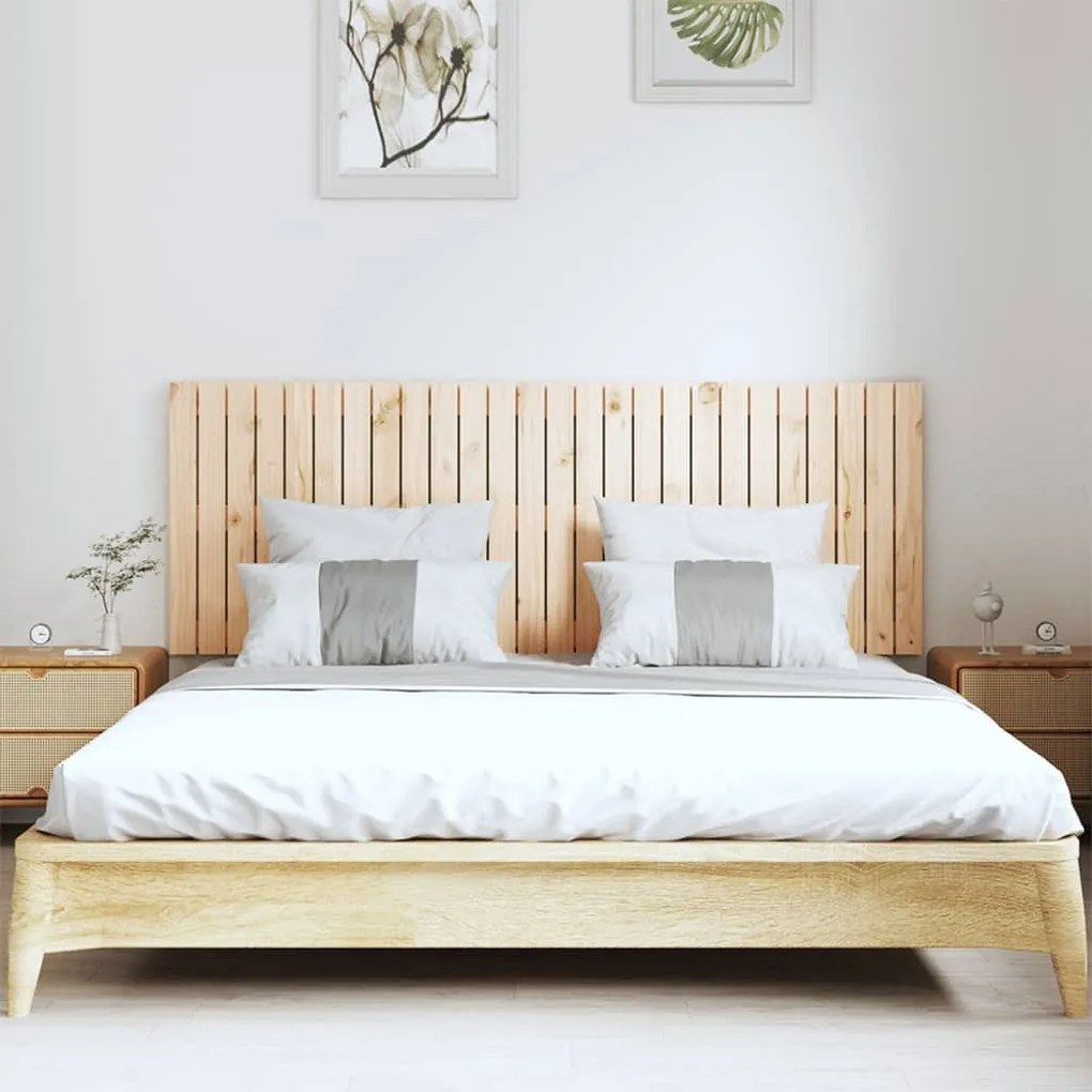 tömör fenyőfa fali fejtámla 166 x 3 x 60 cm