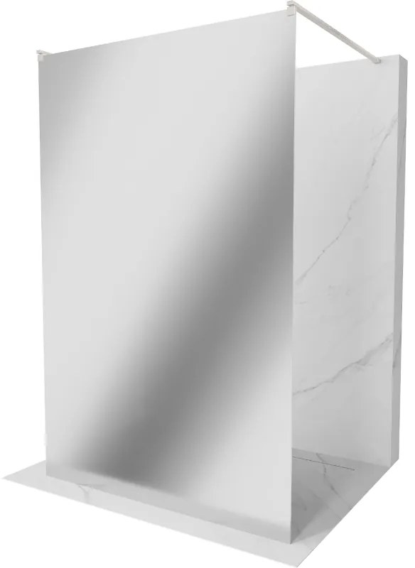 Mexen Kioto, Walk-In zuhany paraván 120 x 200 cm, 8 mm tükörmintás üveg, csiszolt acél profil, 800-120-002-97-50