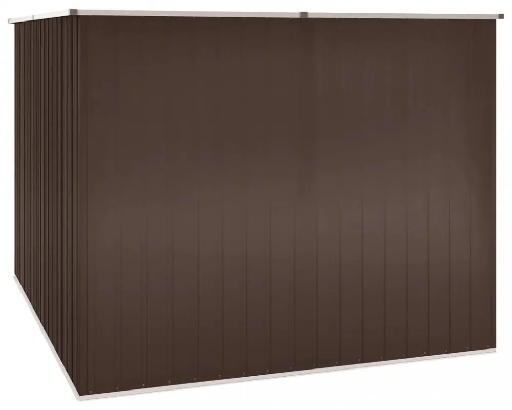 barna horganyzott acél kerti fészer 195 x 198 x 159 cm
