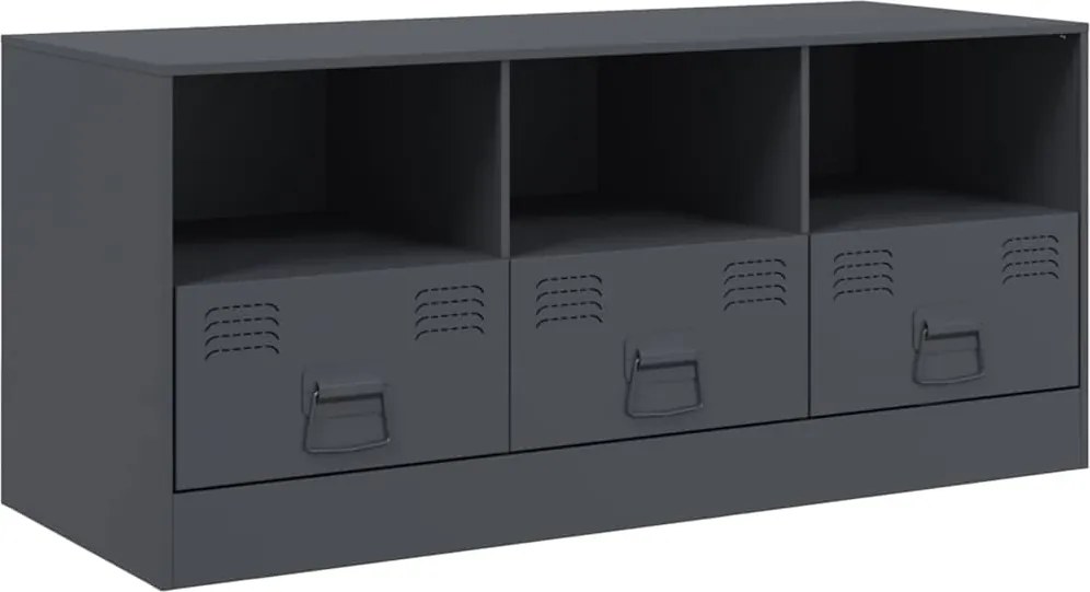 vidaXL antracitszürke acél TV-szekrény 99 x 39 x 44 cm