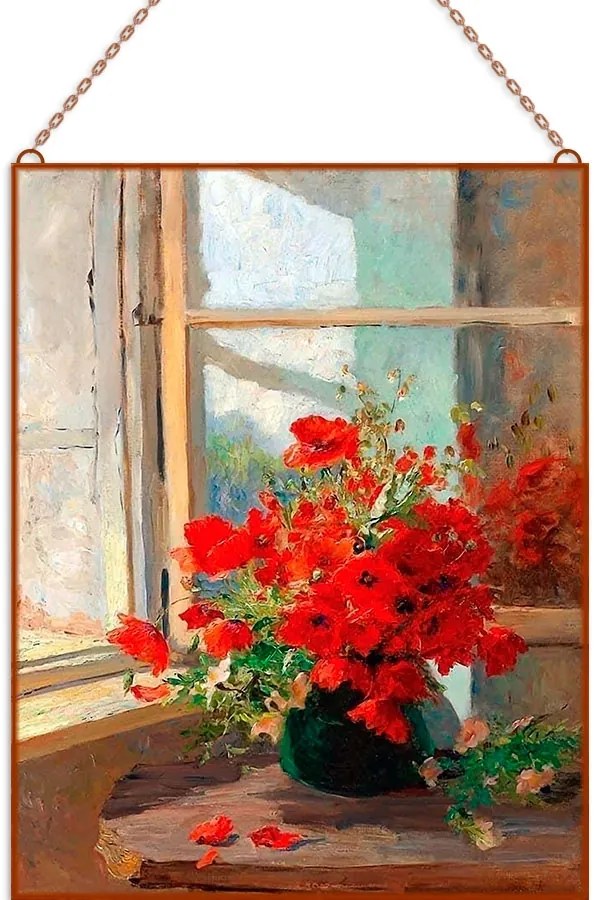Olga Wisinger-Florian - A bouquet of poppies üvegkép, falikép