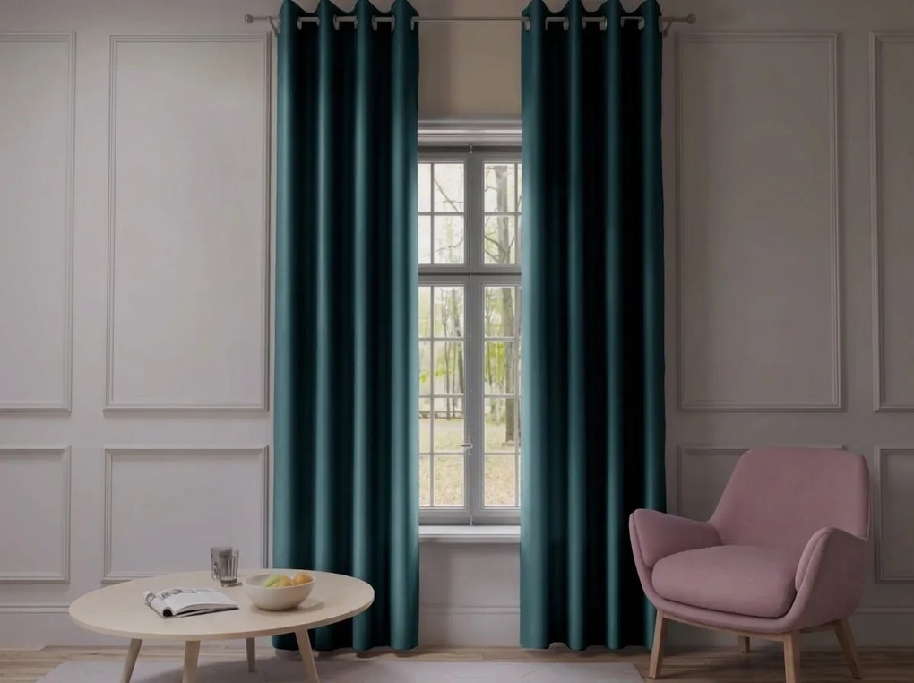 2x OXFORD türkiz függöny 140x250 cm