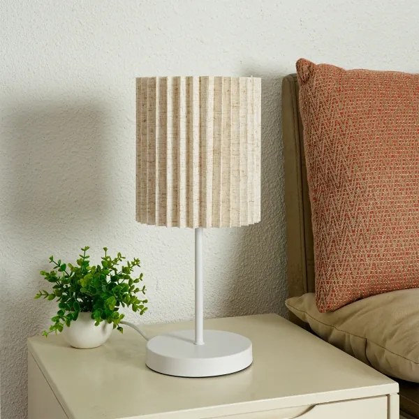 Brilagi - Asztali lámpa NORDIC WAVE 1xE27/15W/230V len/fehér