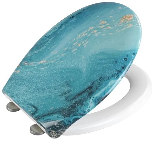 WENKO 23571100-WC WC-ülőke 300/350 KG WC-ülések 44,5x37 cm többszínű/ezüst