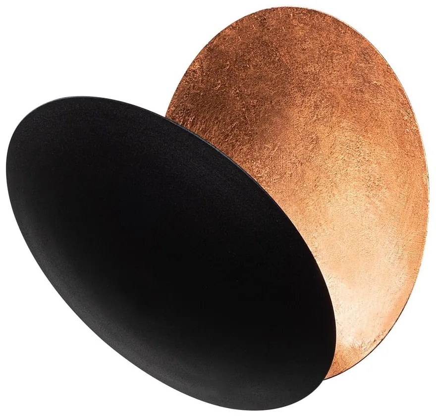 Fekete-rézszínű LED fali lámpa ø 25 cm Yosma – Opviq lights