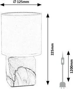 Rabalux 74068 Nalisa asztali lámpa, szögletes, fekete