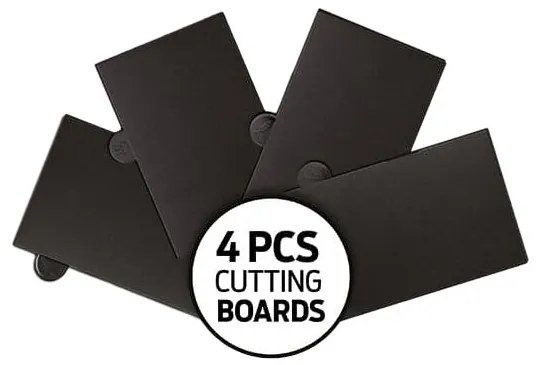 11 részes kés- és vágódeszka készlet állvánnyal Berlinger Haus Matte Black