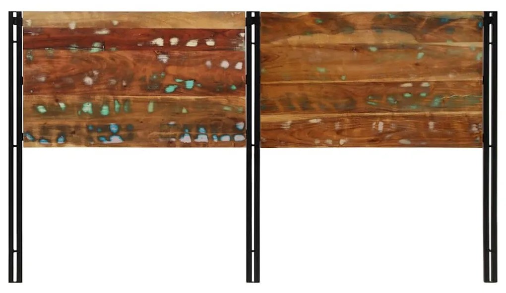 tömör újrahasznosított fa és vas fejtámla 180 cm