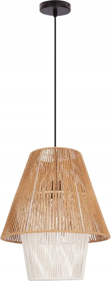 Africa függőlámpa 40 fekete 1x40W E27 lámpabúra bézs+fehér